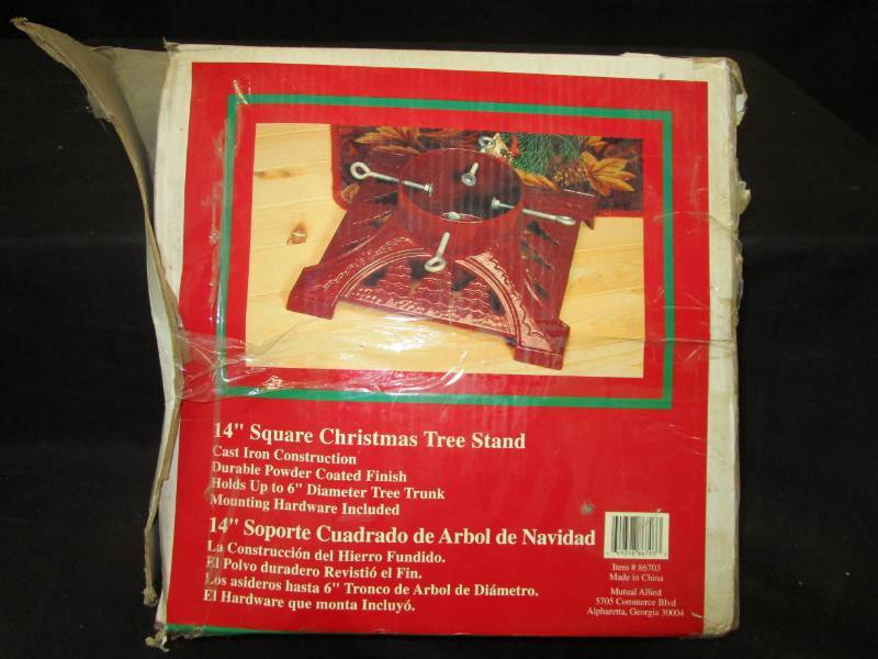 14 Red Square Cast Iron Christmas Tree Stand