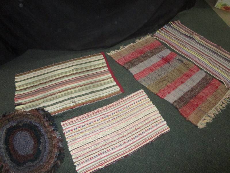 Various homemade rugs