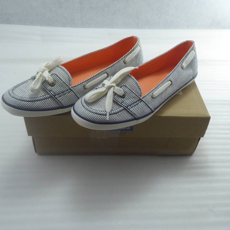 lot 167 image: Brand New Keds Womens Teacup Slip-On Boat Shoes Size 8.5