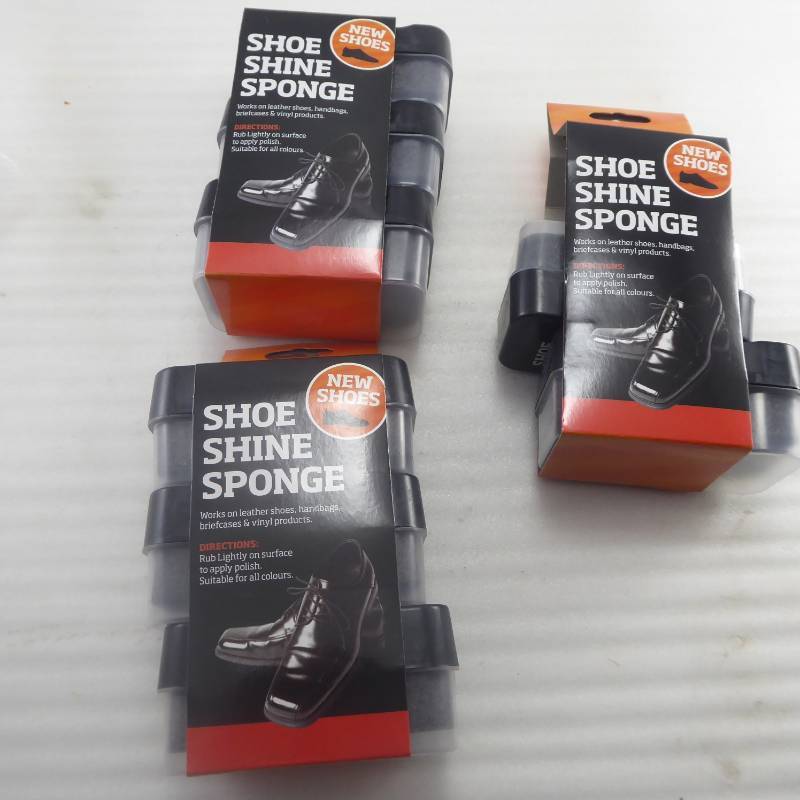 lot 360 image: Big Value Lot of 8 Brand New New Shoes Shoe Shine Sponges