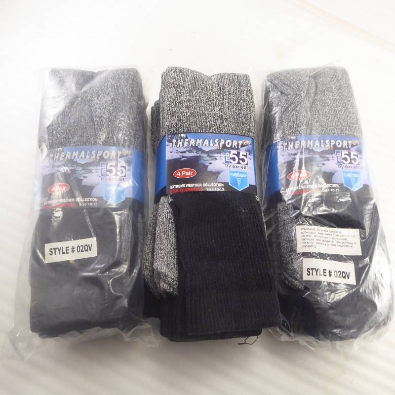 lot 374 image: Brand New 12 Pair Thermalsport MB55 Diabetic Socks Size 10-13