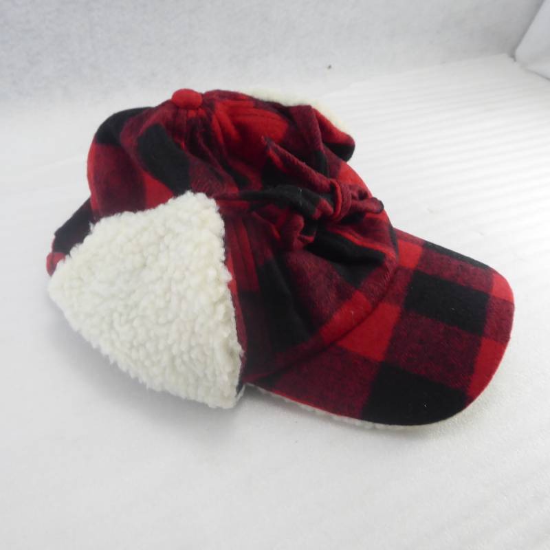 lot 453 image: Brand New Woodland Creek Sherpa Lined Plaid Trapper Hat One Size Fits All