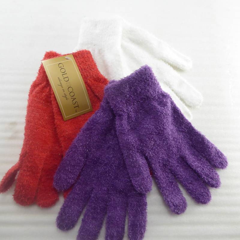 lot 491 image: Brand New 3 Pair Womens Gold Coast Extra Soft Fleece Gloves