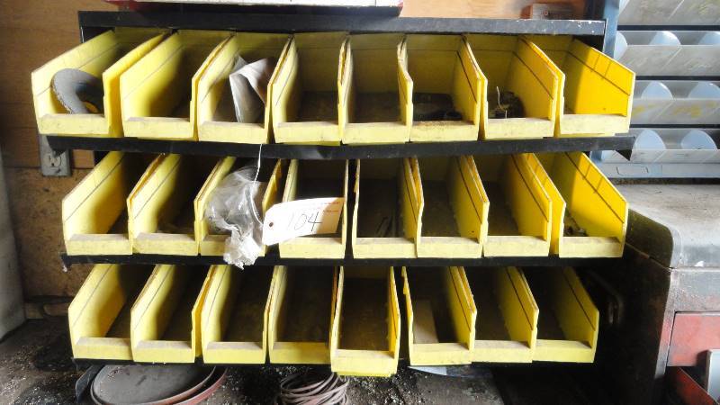 lot 104 image: Bin Rack with contents