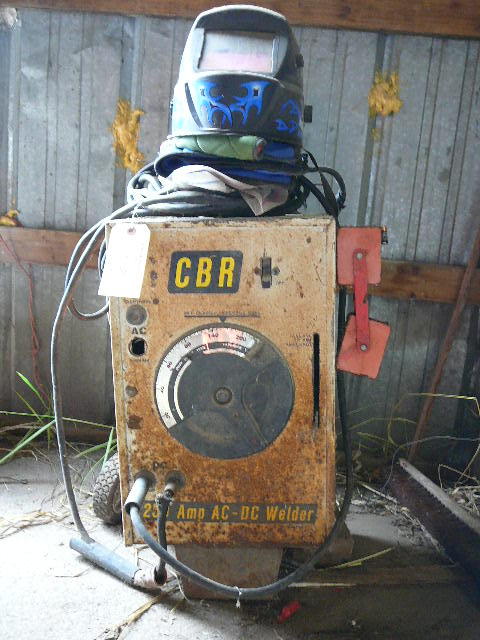 lot 73 image: 50 amp Welder & Helmet