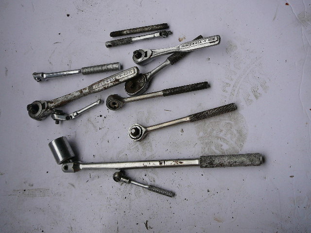 lot 166 image: Sockets, Deep Shallow Spark plug, Drive Rachets Breaker Bars, Brackets