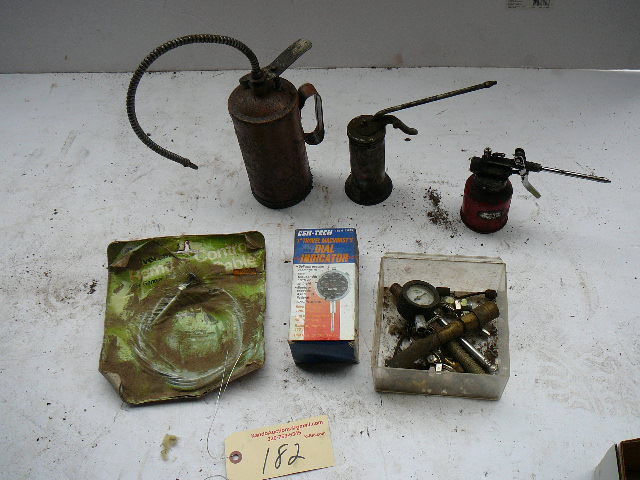 lot 182 image: Oil Cans, Fittings, Throttle Cable