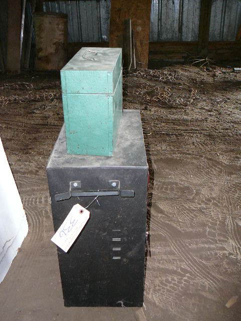 lot 336 image: Metal Storage Cabinet & Metal Box