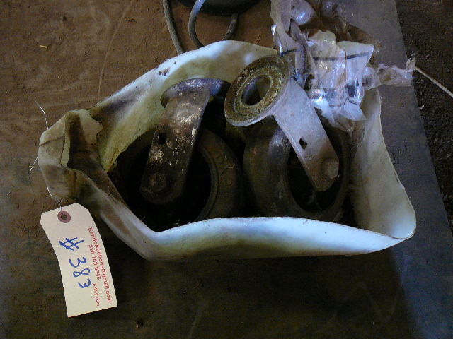 lot 383 image: (2) Large Casters