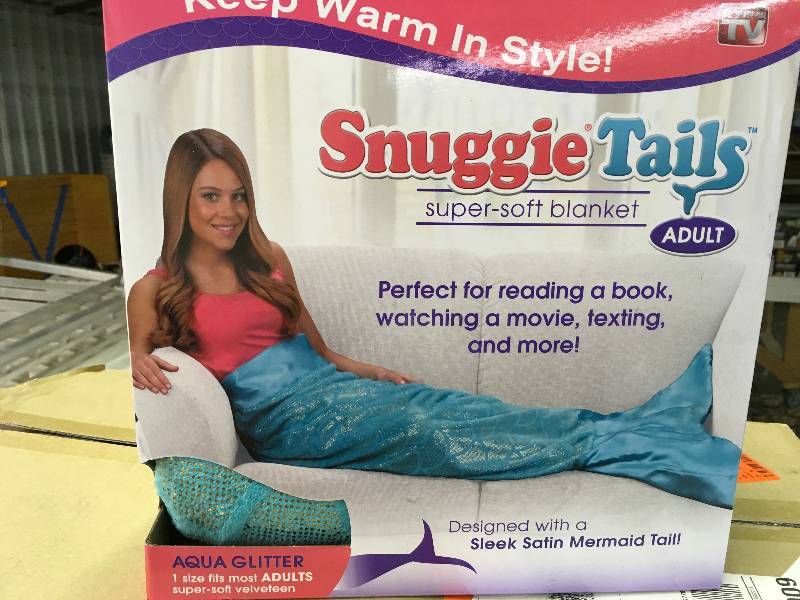 lot 82 image: Snuggie Tails Super Soft Blanket, Retail $19.99
