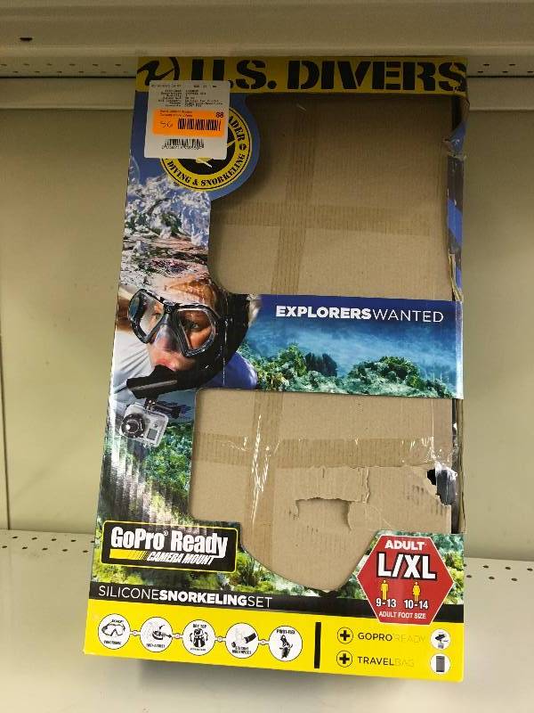 lot 88 image: US Divers Adult Snorkel Set, Retail $39.99