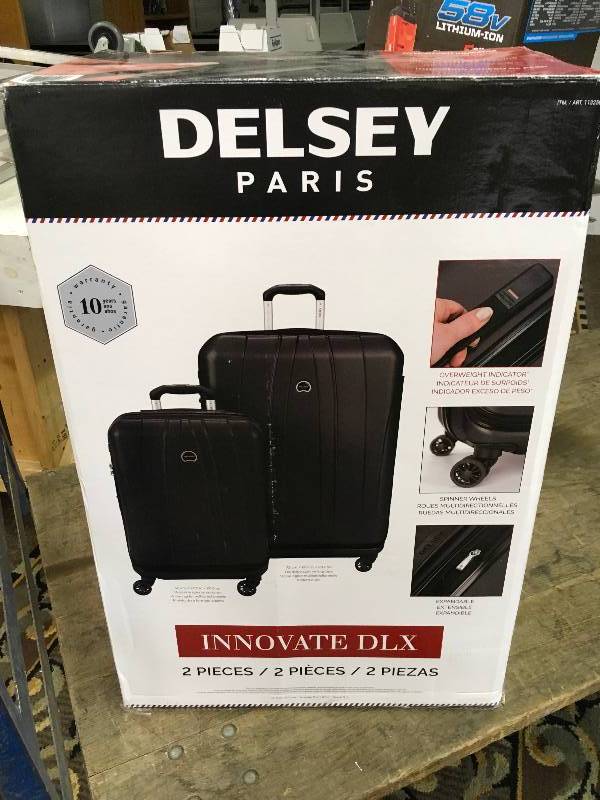 lot 112 image: Delsey 2Pc Hardside Luggage Set, Retail $149.99