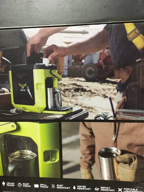 lot 1 image: COFFEEBOXX SINGLE SERVE BREWER TAN BLK in good conditions