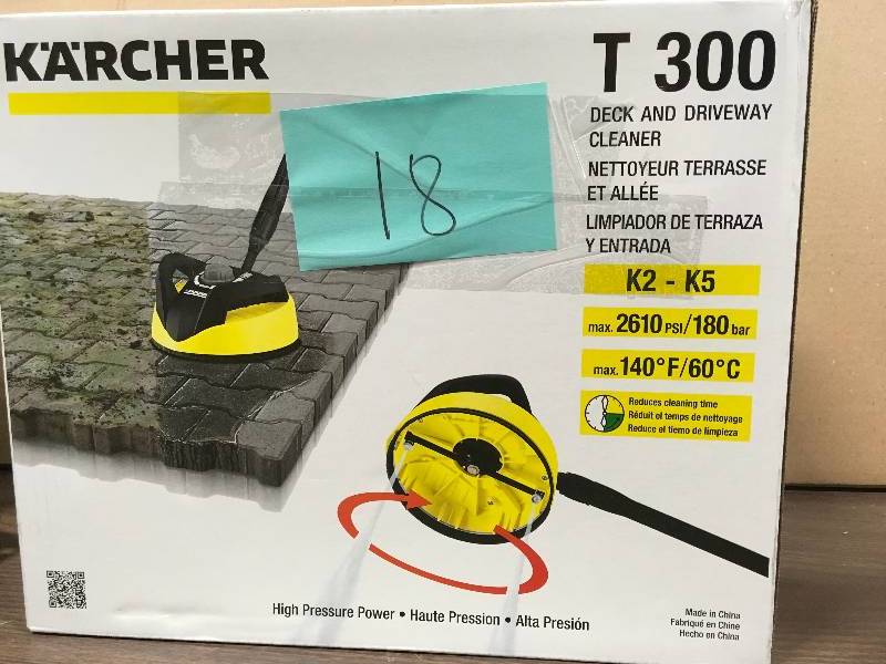 lot 18 image: Karcher T300 Hard Surface Cleaner for Karcher Electric Power Pressure Washers