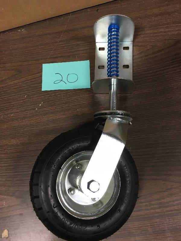 lot 20 image: Shepherd Hardware 9798 Gate Caster Spring Loaded Pneumatic Wheel, 8
