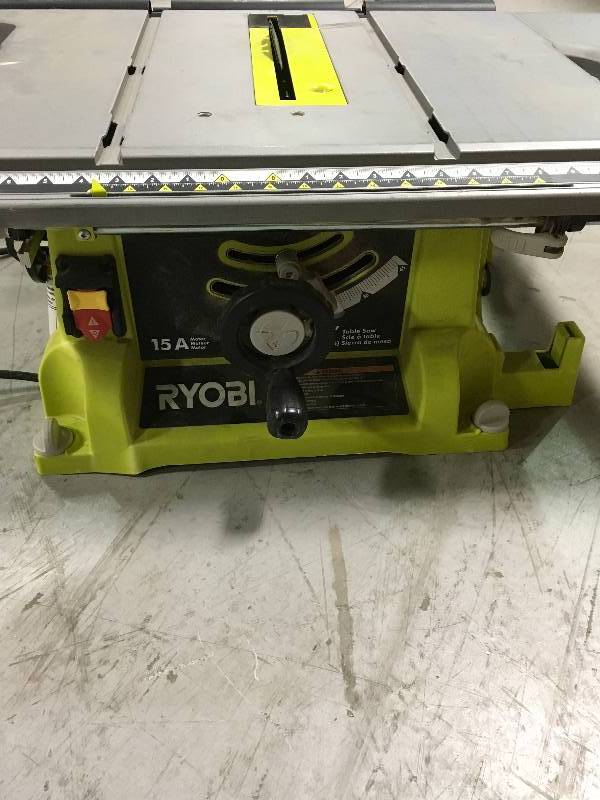 lot 46 image: Ryobi RTS21G 10 in. Portable Table Saw with Quick Stand Green in working conditions