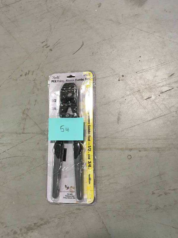lot 54 image: PEX Stainless Steel Sleeve Dual Crimping Piping Fitting Fastener Hand Tool not used
