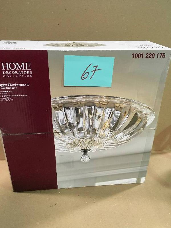 lot 67 image: Home Decorators 1001220176 3 Light Flush Mount new