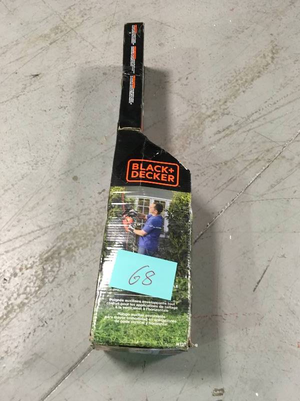 lot 68 image: Black & Decker BEHT350 22 Inch Dual Acton Hedge Trimmer  Used in good working cond.