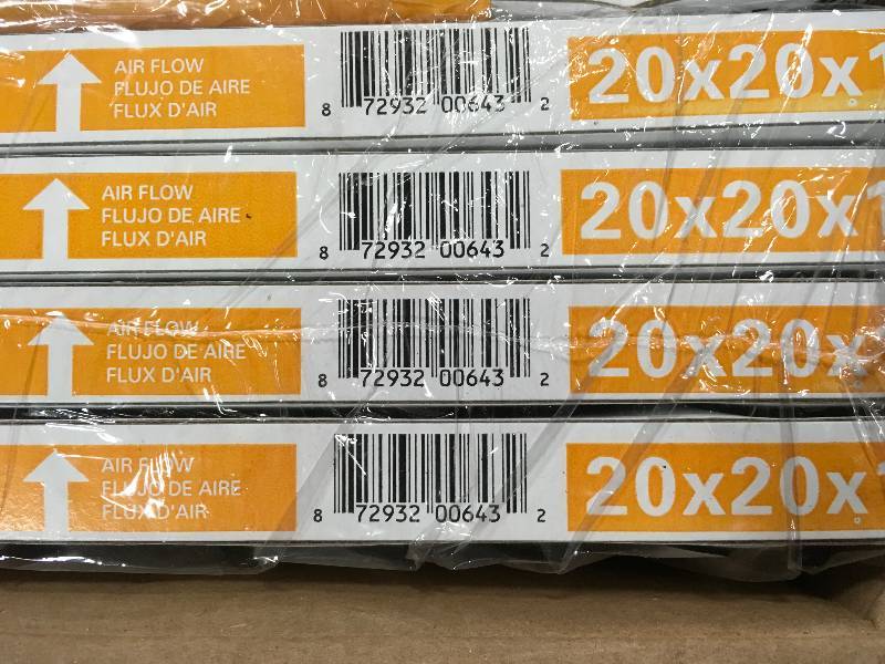 lot 91 image: Arm & Hammer 20 x 20 x 1 Enhanced Allergen & Odor Air Filter (12-Pack) not used