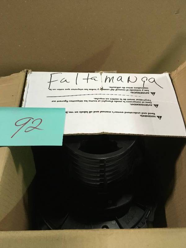 lot 92 image: Bucket HEAD Wet Dry VAC Portable Pro Industrial Vacuum Cleaner 5-gal Bho100  MISSING HANDLE in working conditions