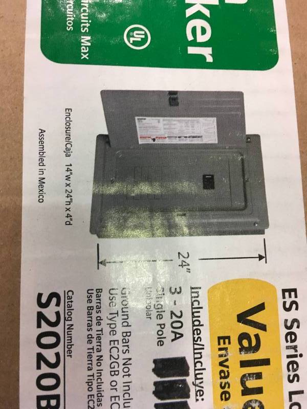 lot 5 image: Siemens S2020B1100P 20 Space 20 Circuit 100 Amp Main Breaker Indoor Load Center in good conditions