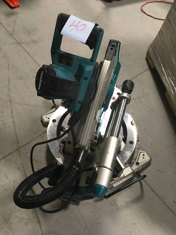 lot 40 image: Makita LS1019L Saw Miter Sldg Cmpd WLSR 10in NULL  Used in good working cond.
