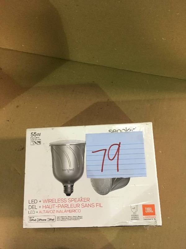 lot 79 image: Sengled Pulse Set Dimmable LED Bulbs with Bluetooth Speakers in good conditions