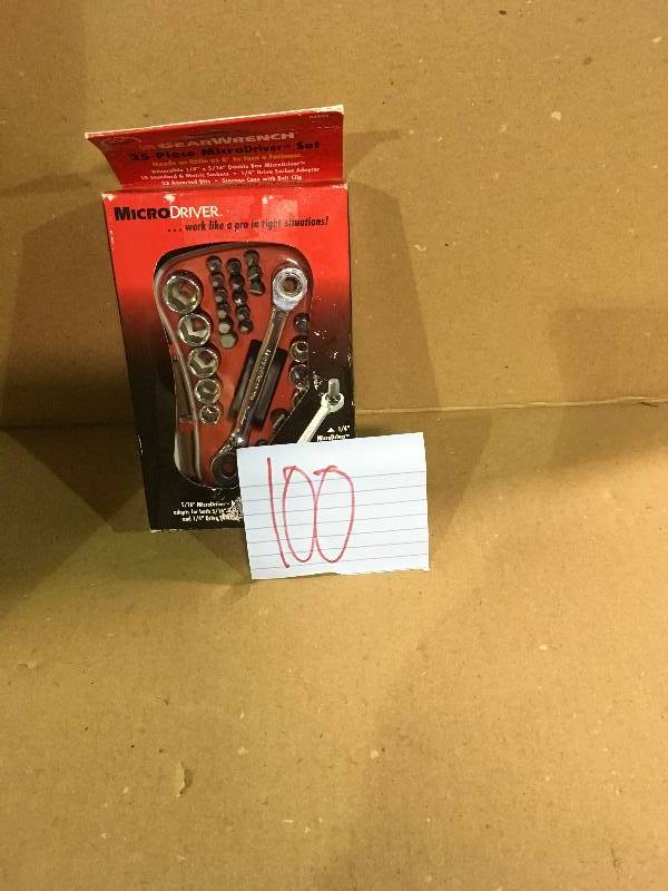 lot 100 image: GearWrench 85035 - 35 Pcs. Micro-Screwdriver Bit and Ratchet Set in good conditions