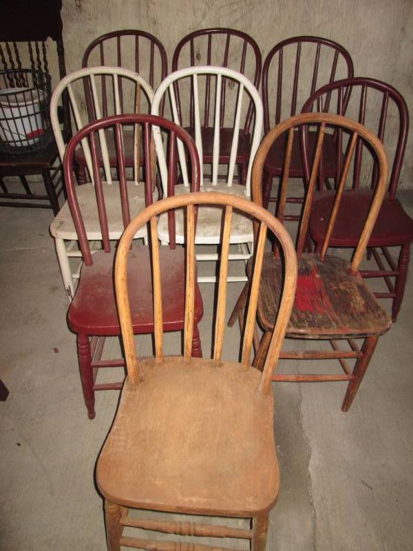 lot 7 image: Antique chairs...