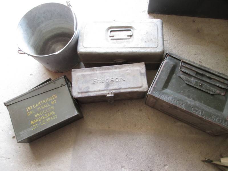 lot 38 image: Vintage ammo boxes...