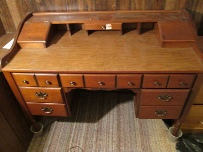 Vintage Solid Wood Desk Antique Vintage Collector Furniture