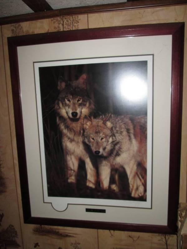 lot 101 image: Wolf print, signed numbered