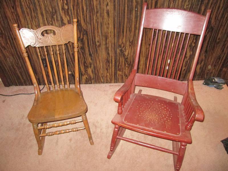 lot 125 image: 2 Antique rocking chairs...