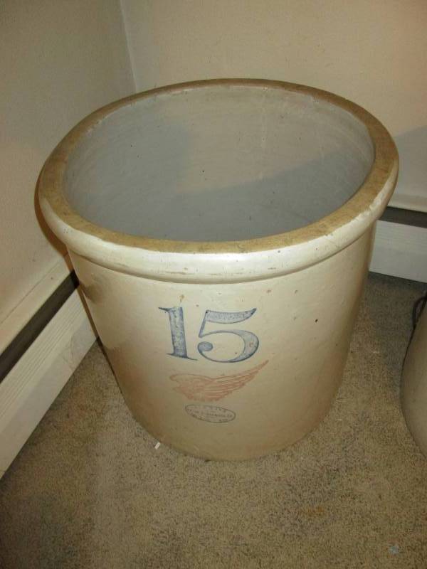 lot 188 image: 15 gal Red Wing crock...