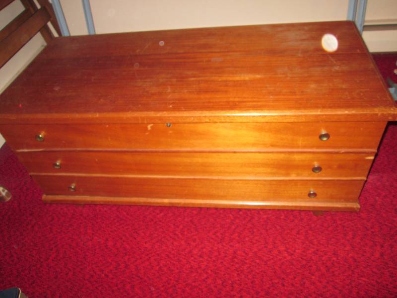lot 246 image: Antique cedar chest