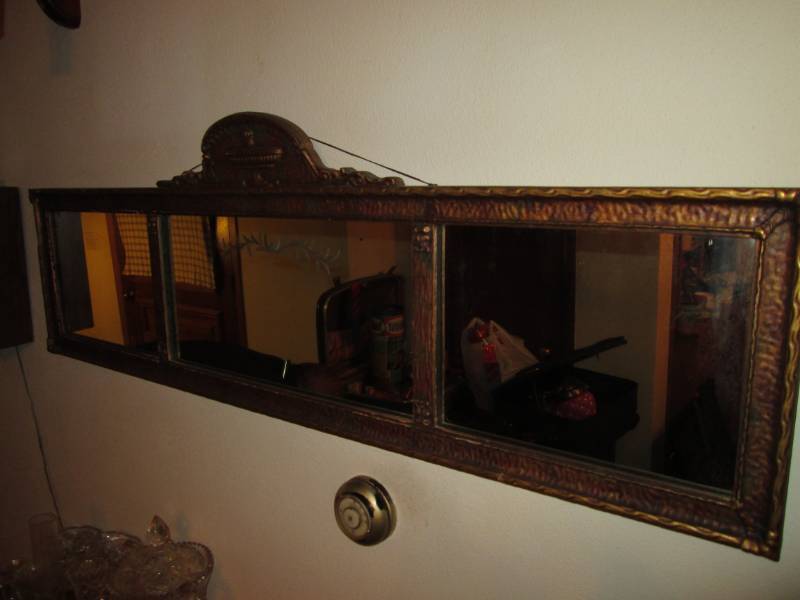 lot 250 image: Long vintage mirror