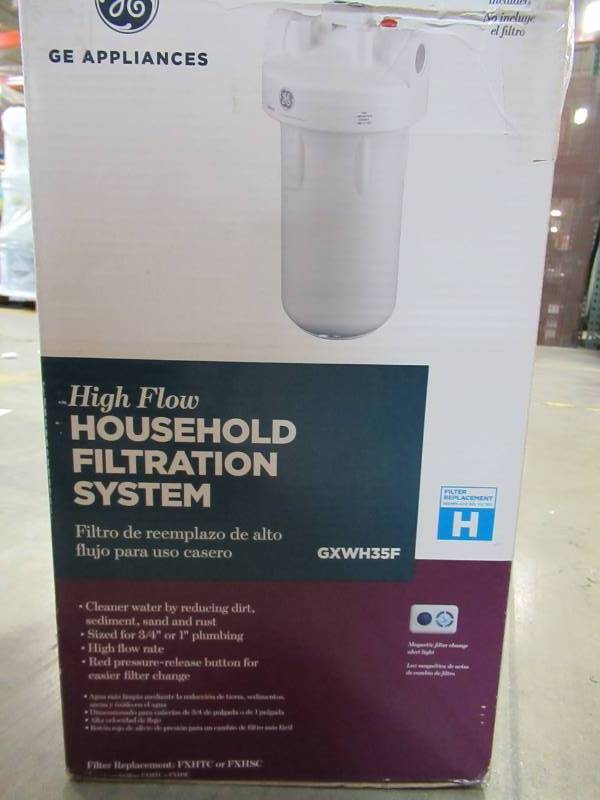 lot 118 image: GE WHOLE HOME WATER FILTRATION SYSTEM - MISSING FILTER