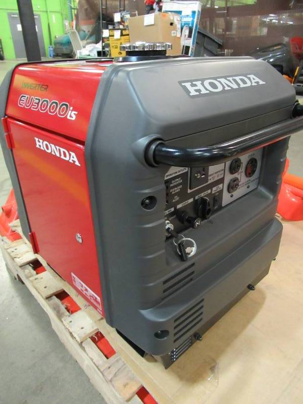 lot 15 image: Honda 3,000-Watt Super Quiet Gasoline Powered Electric Start Inverter Generator with Eco-Throttle and Oil Alert