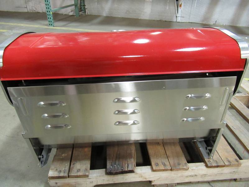 lot 36 image: Nexgrill 4-Burner Propane Gas Grill in Red - SCRATCHEDDENT, MISSING BASE
