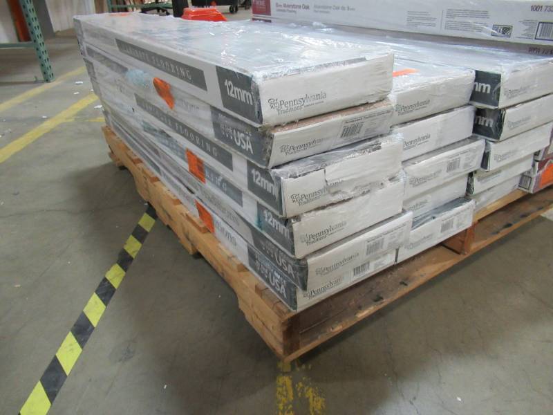 lot 82 image: 16 Cases Kucher Oak 12 mm Thick x 7.87 in. Wide x 47.52 in. Length Laminate Flooring (12.99 sq. ft.  case)