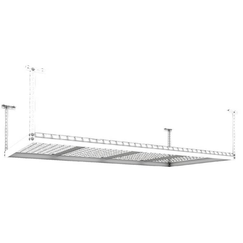 lot 83 image: Performance 96 in. L x 48 in. W x 42 in. H Adjustable VersaRac Ceiling Storage Rack in White
