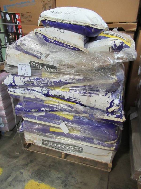 lot 65 image: Pallet of 50 lb. Annual Ryegrass Grass Seed