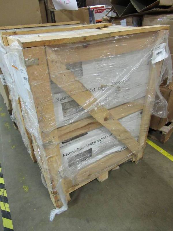 lot 67 image: MSI Trevi Gray Ledger Panel 6 in. x 24 in. Natural Travertine Wall Tile (30 cases  180 sq. ft.  pallet)