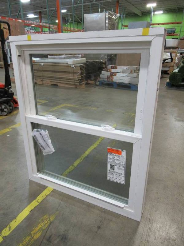 lot 131 image: American Craftsman 31.75 in. x 37.25 in. 70 Series Pro Double Hung White Vinyl Window with Buck Frame