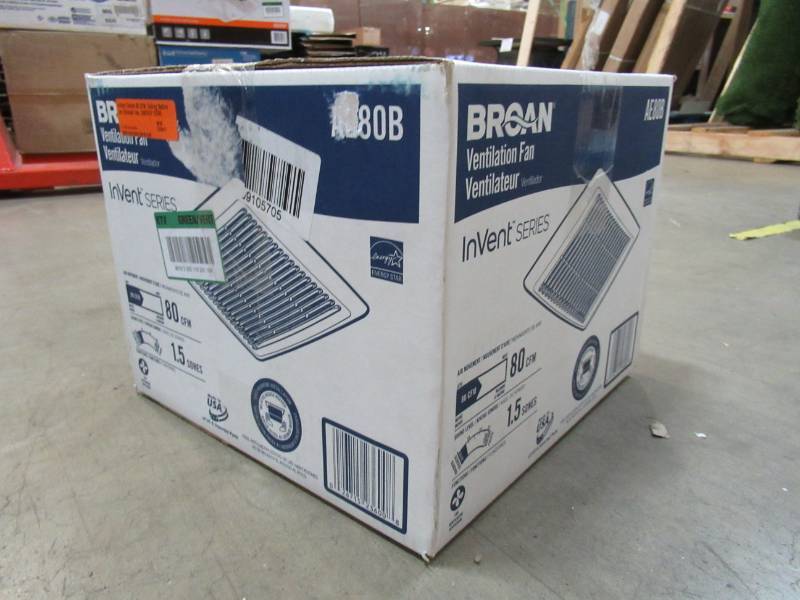 lot 136 image: Broan InVent Series 80 CFM Ceiling Bathroom Exhaust Fan, ENERGY STAR