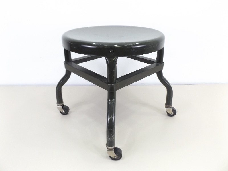 lot 42 image: Vintage Harter Metal Furniture Metal Steampunk Shop Stool