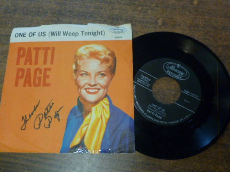 Patti Page Autographed Record