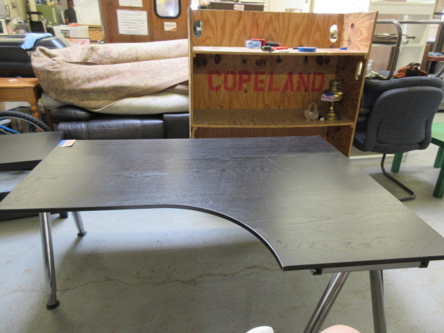 lot 105 image: BLACK IKEA DESKTABLE