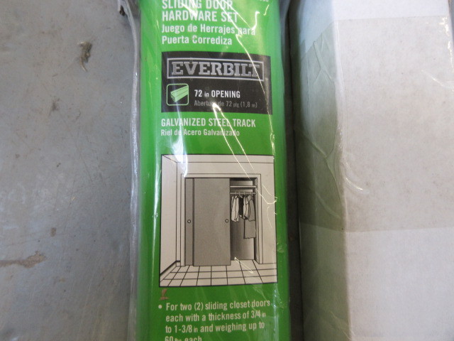 lot 111 image: SLIDING DOOR HARDWARE SET W2 METAL POSTS